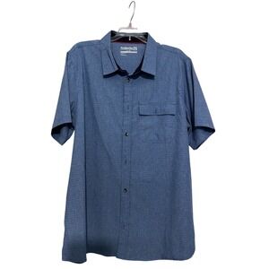 Avalanche Outdoor Supply Co Men's XL Blue‎ Button Up Stretch Short Sleeve Shirt